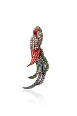 Guldastah Parrot Brooch Designed By Confluence Rohit Bal At shni Co