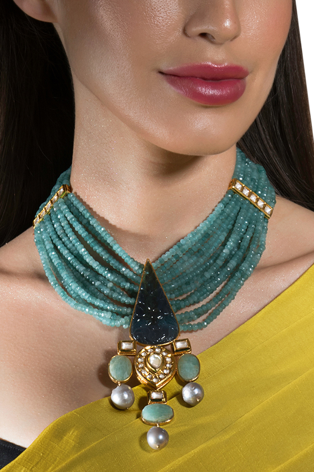 gold polki necklace designed by Joules 