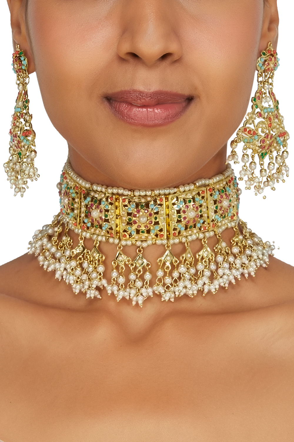 mute future Trivial choker jadau set 